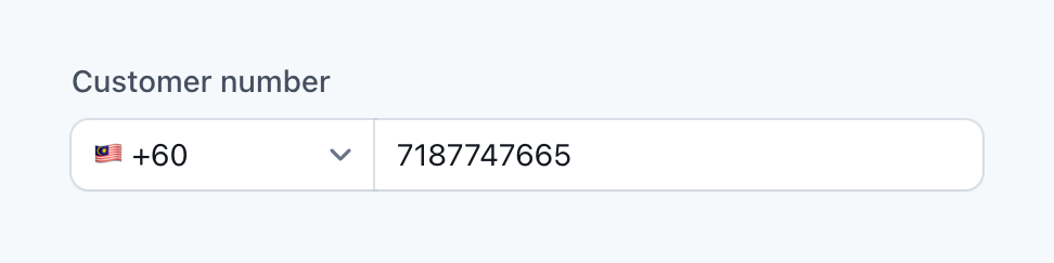 Copperx — Input phone number component