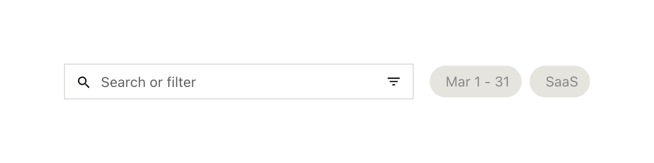Midday — Sorting & filtering component
