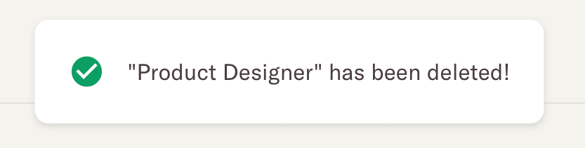 Homerun — Notification Toast component