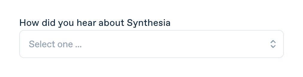 Synthesia — Input select component