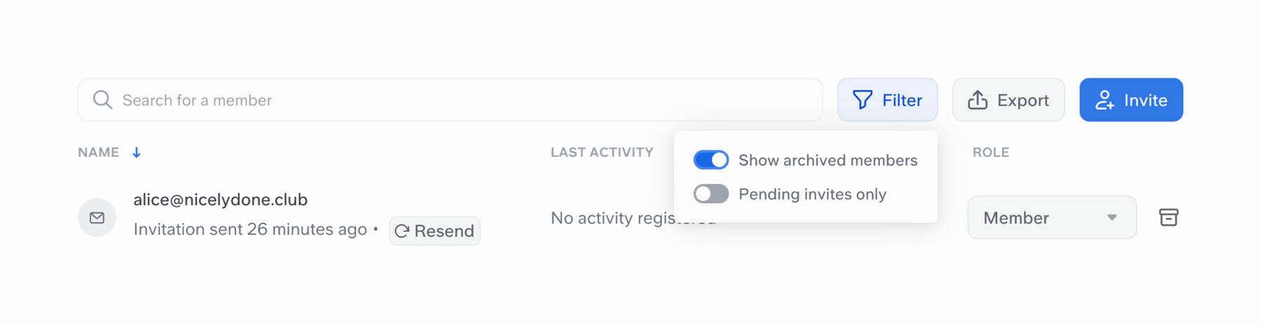 Super — Sorting & filtering component