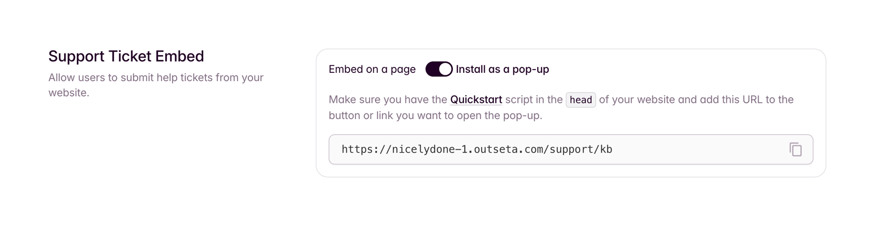 Outseta — Click to copy component