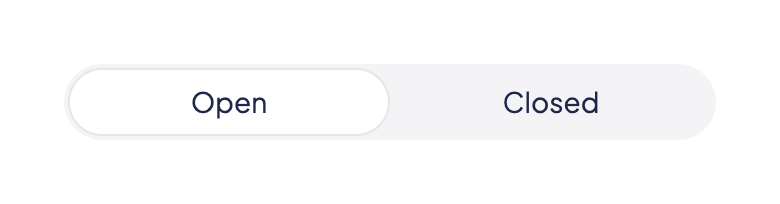 ServiceBell — Segmented control component