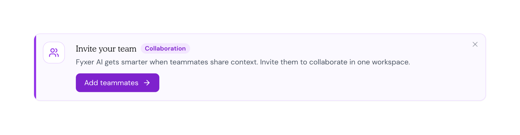 Fyxer — Message component