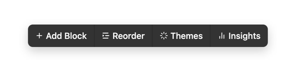 Luma — Settings panel component