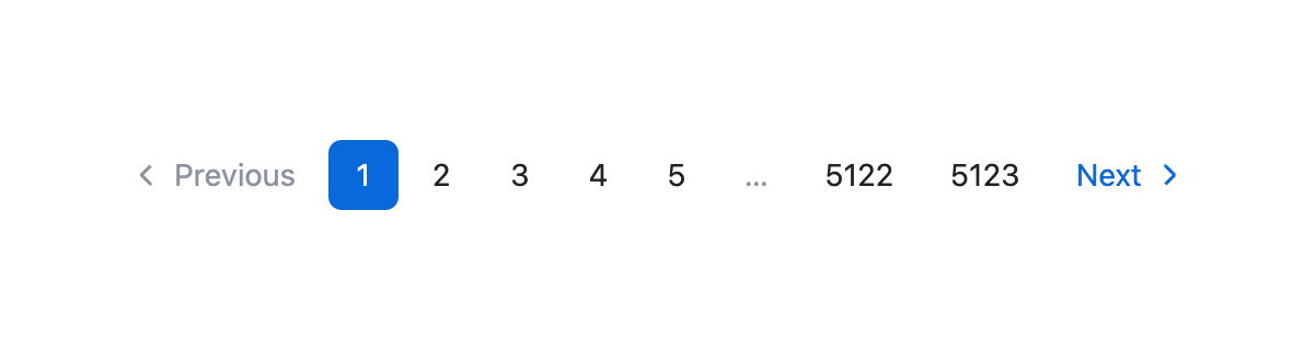 Github — Pagination component