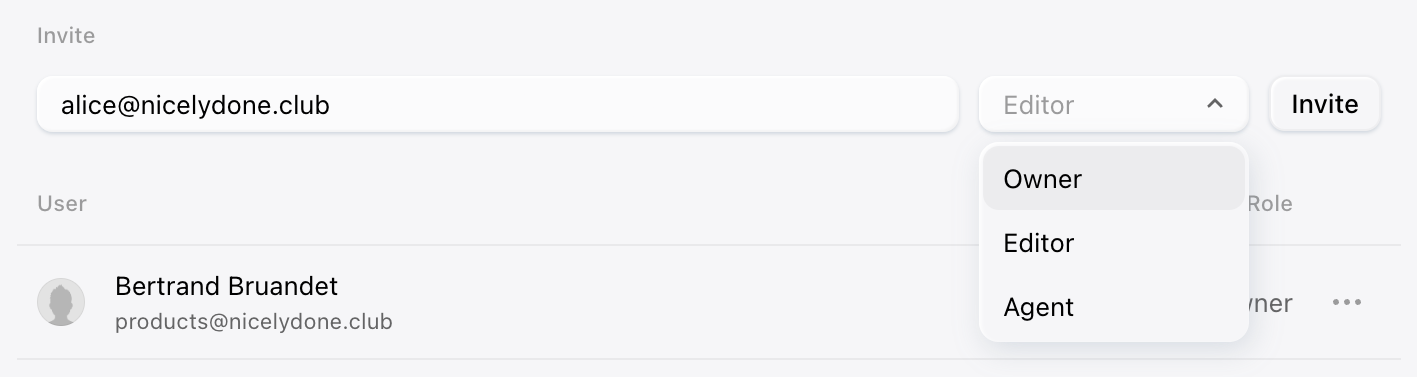 Lemni — Input select component