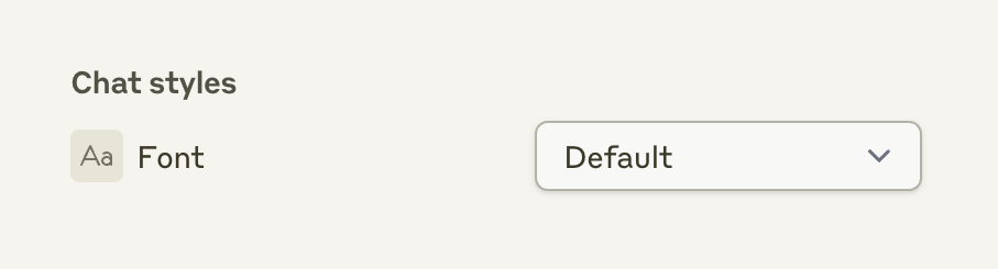Claude — Theme settings component