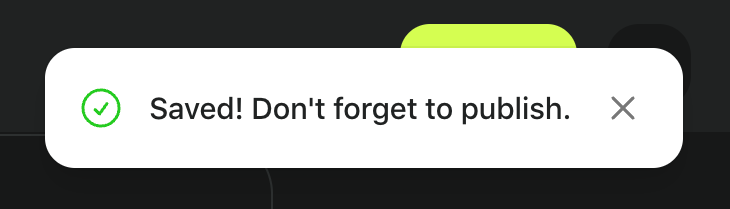 Meiro — Alert component