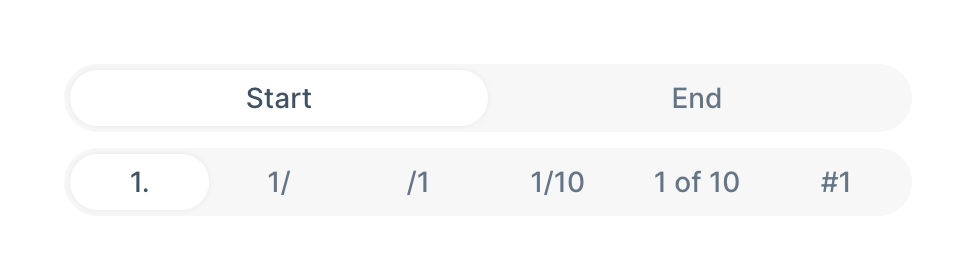 Typefully — Segmented control component