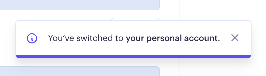 Render — Notification Toast component