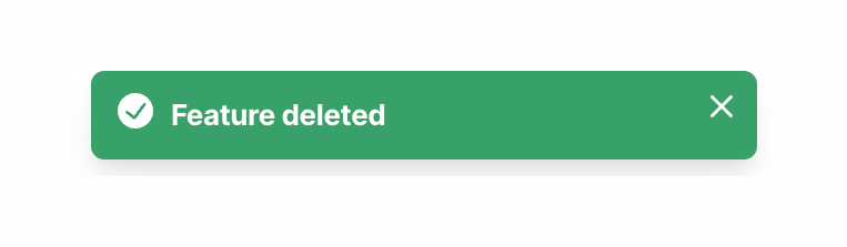 Bucket — Notification Toast component