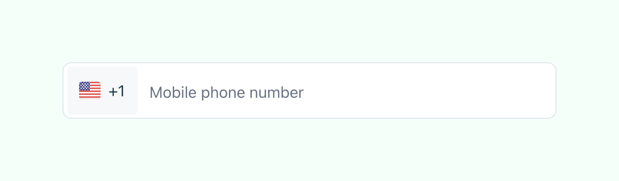 Link — Input phone number component