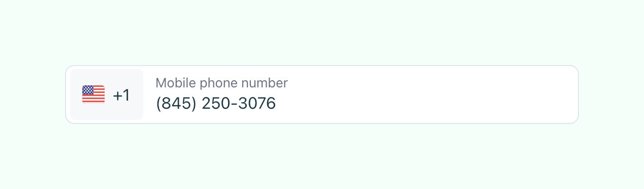 Link — Input phone number component