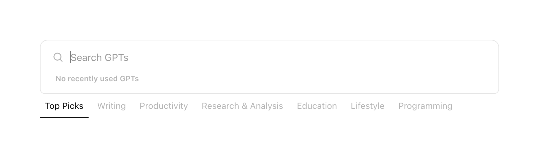 ChatGPT — Input search component