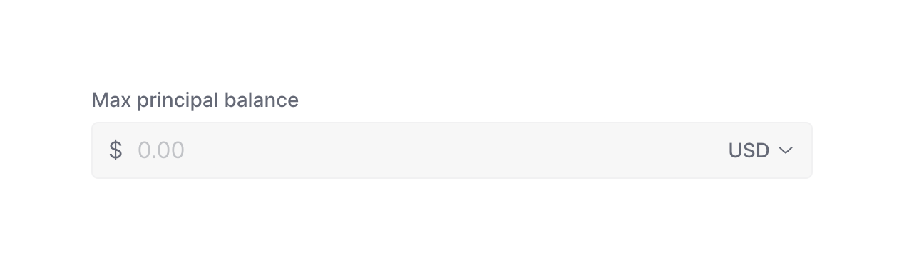 Column — Input amount component