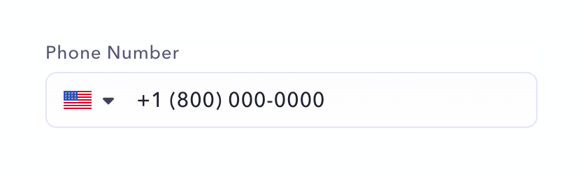 Mercury — Input phone number component