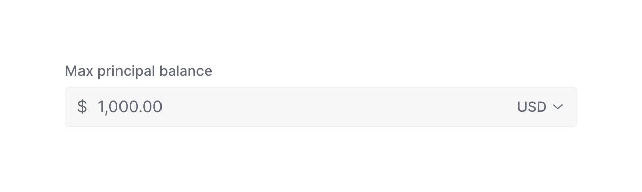 Column — Input amount component