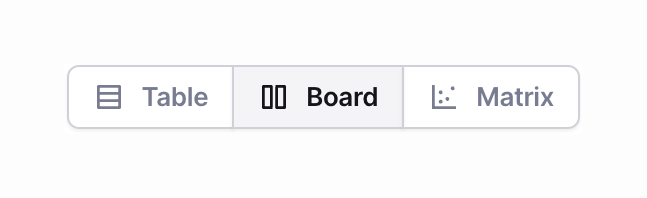 Bucket — Segmented control component