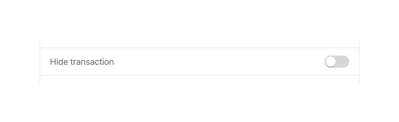 Origin Financial — Toggle/Switch component