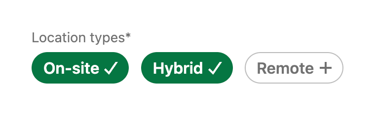 Linkedin — Sorting & filtering component