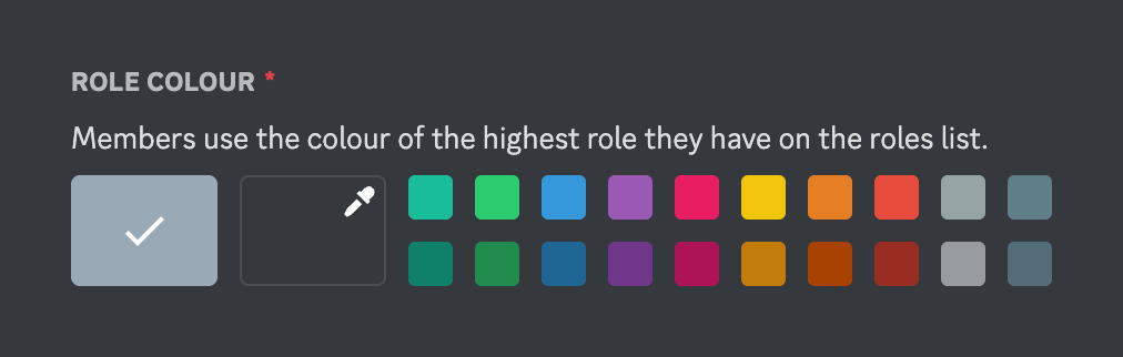 Discord — Color picker component