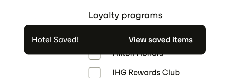 Travelperk — Notification Toast component