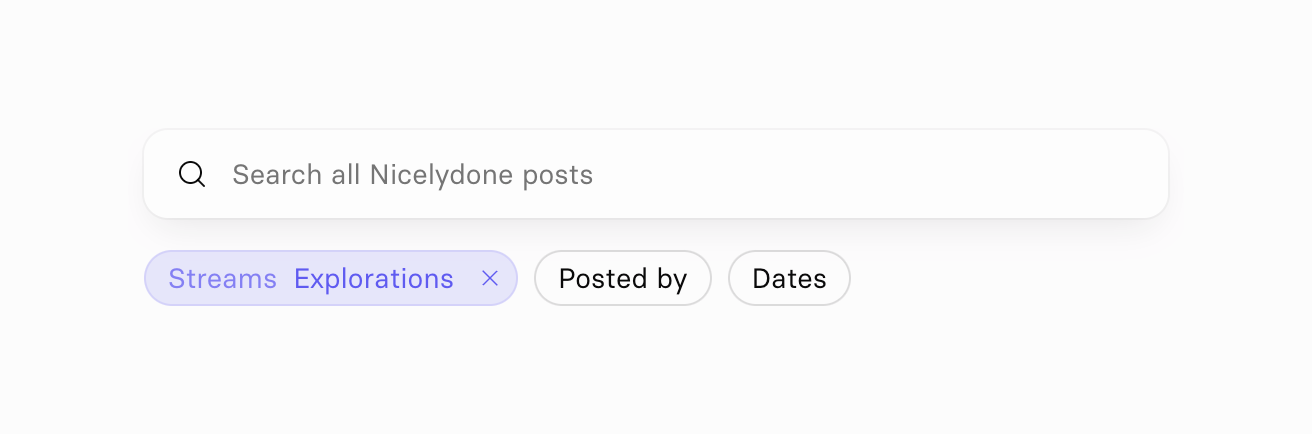 Current — Sorting & filtering component
