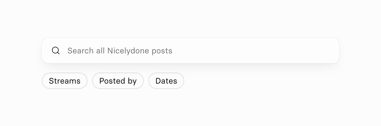 Current — Sorting & filtering component
