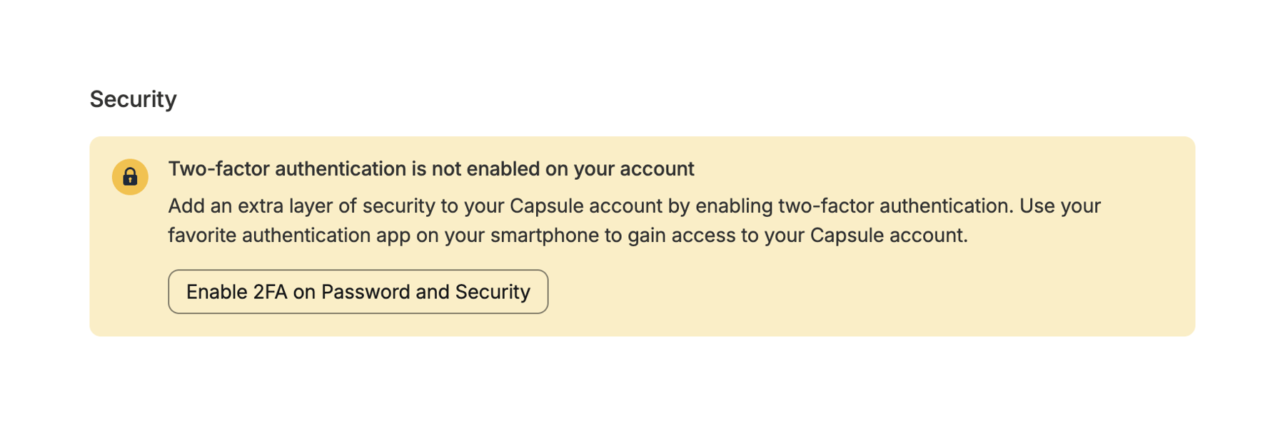 Capsule — Alert component
