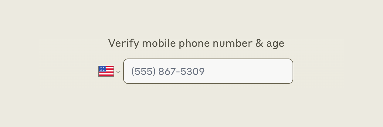 Claude — Input phone number component