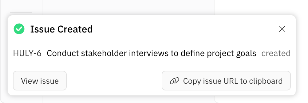 Huly — Notification Toast component