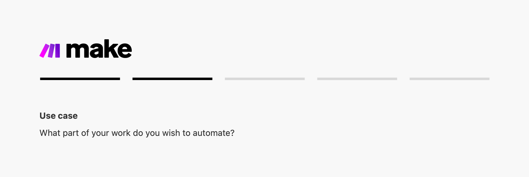 Make — Progress indicator component