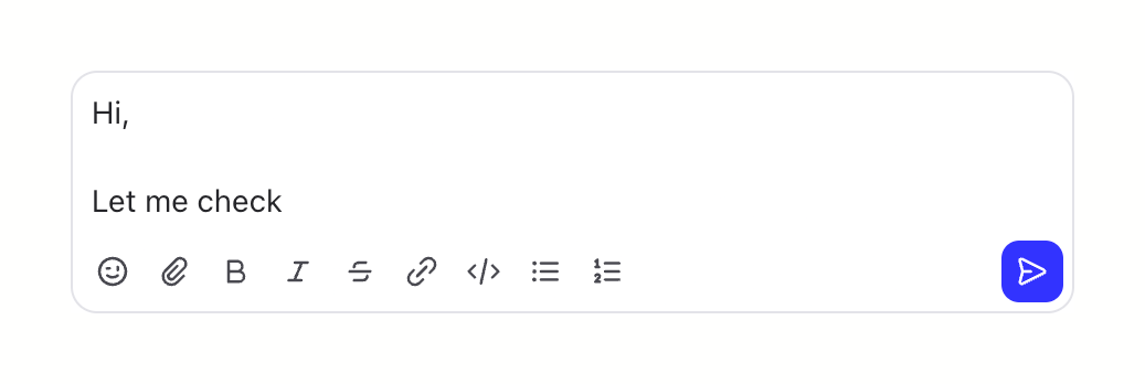 DevRev — Rich text editor component