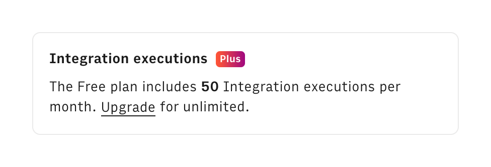 Rows — Upgrade your plan component