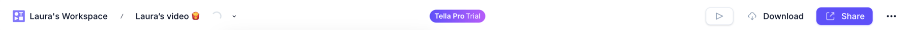 Tella — Horizontal navigation component