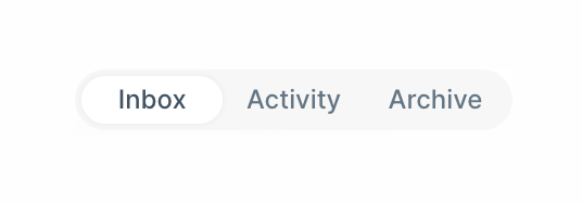 Typefully — Segmented control component