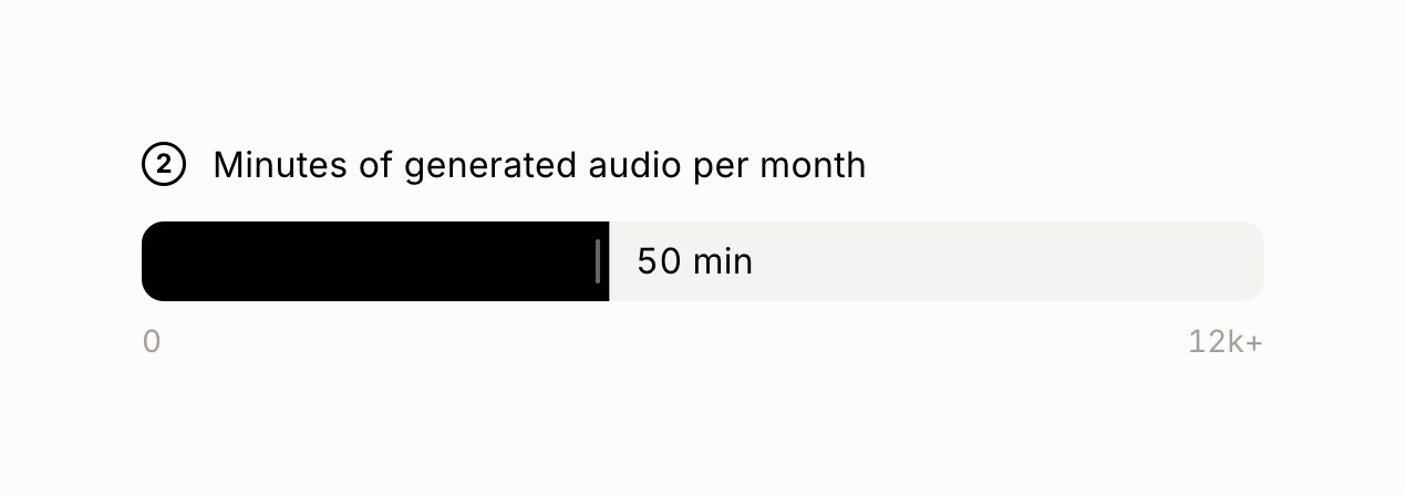Elevenlabs — Slider component