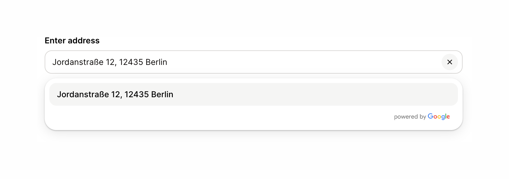 Buena — Input location component