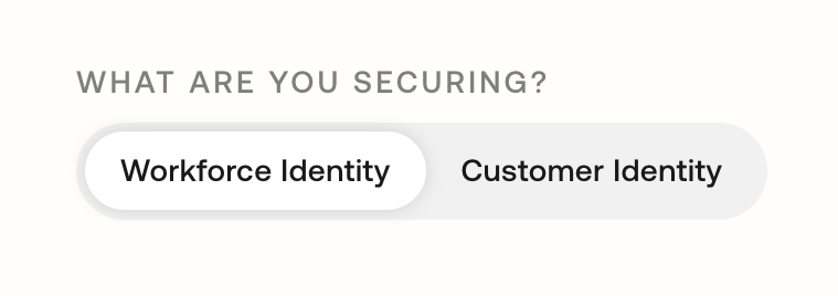 Okta — Segmented control component