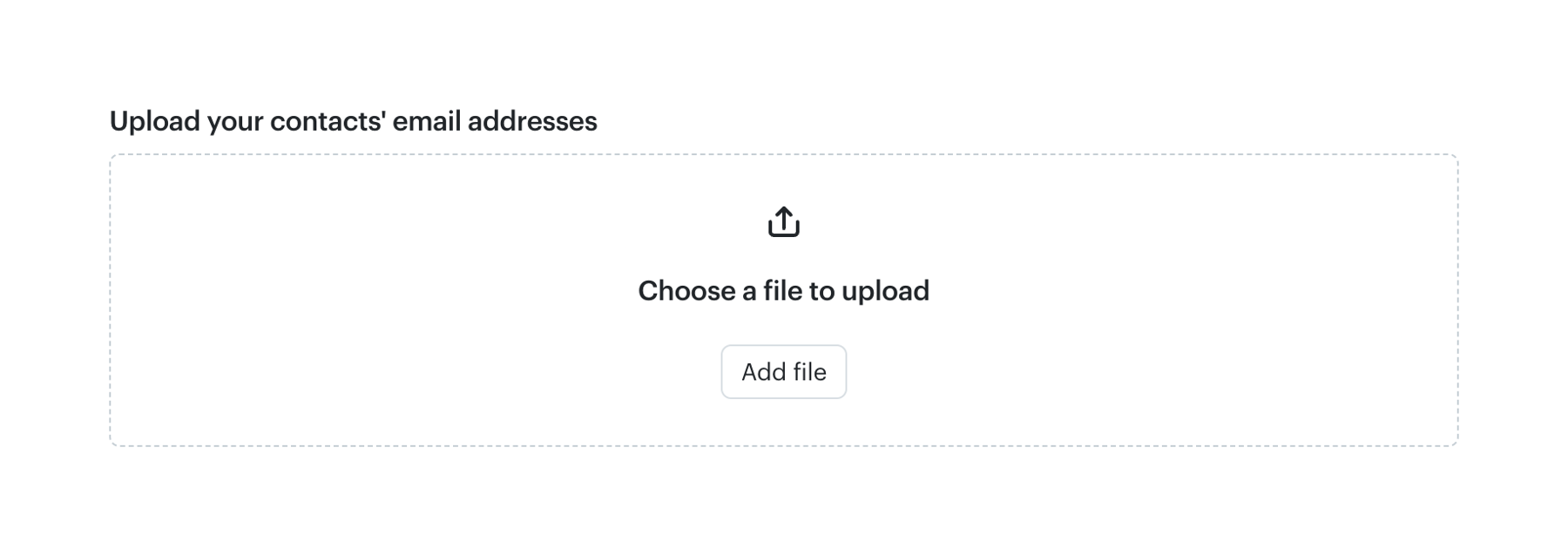 Mailchimp — File upload input component