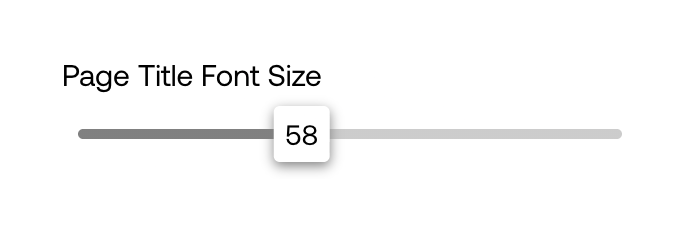Universe — Slider component