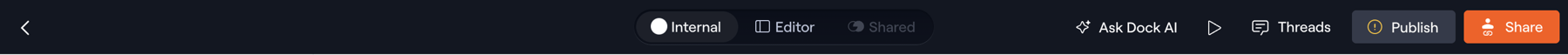 Dock — Horizontal navigation component