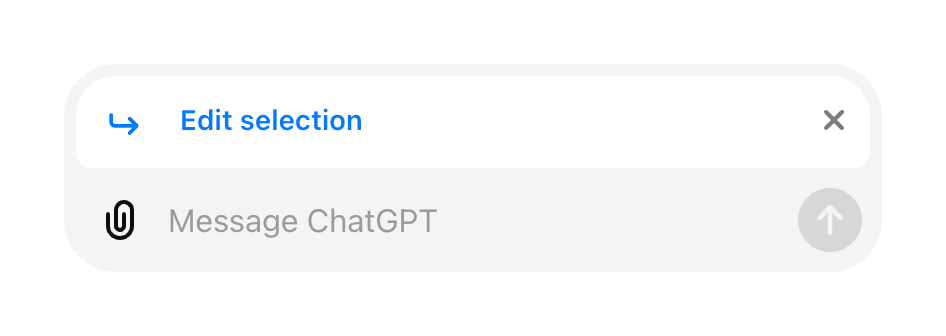 ChatGPT — Input text component