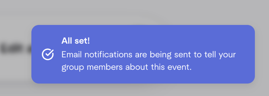 Meetup — Notification Toast component