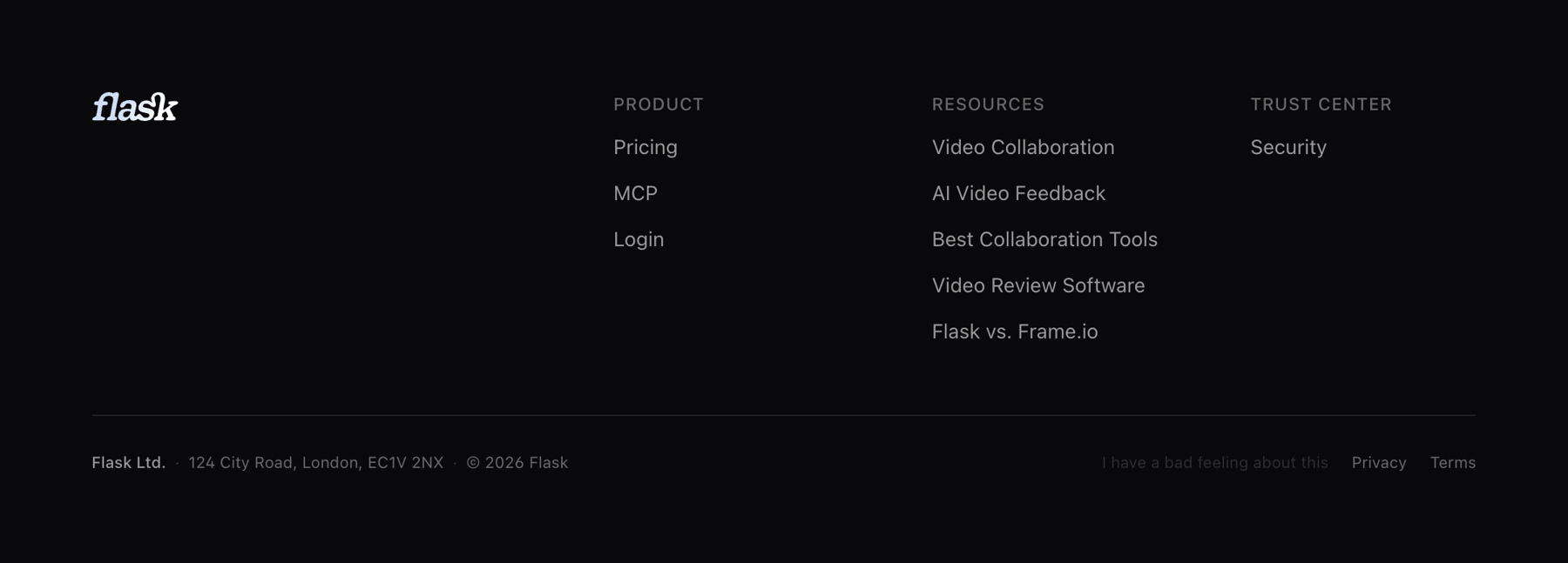 Flask — Footer component