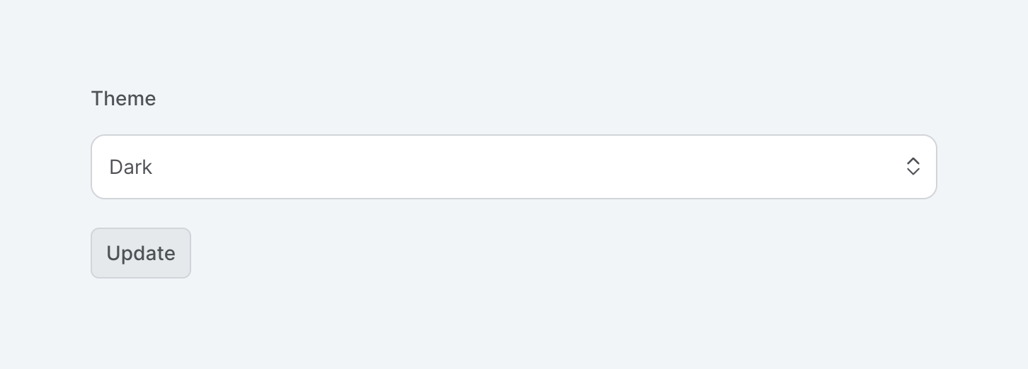 Outverse — Theme settings component