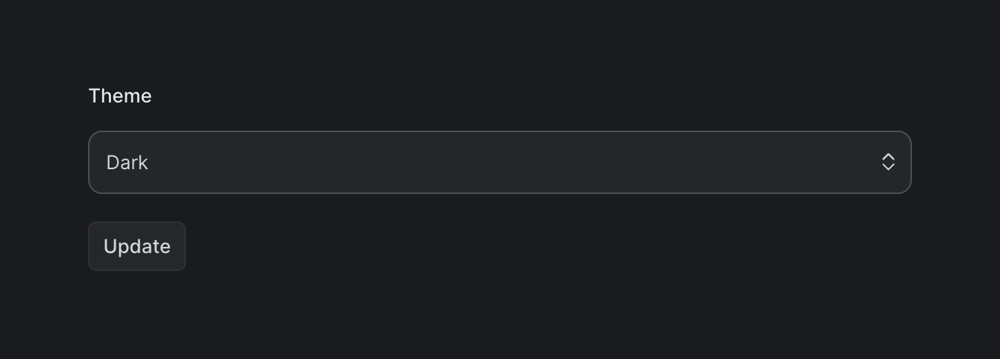 Outverse — Theme settings component