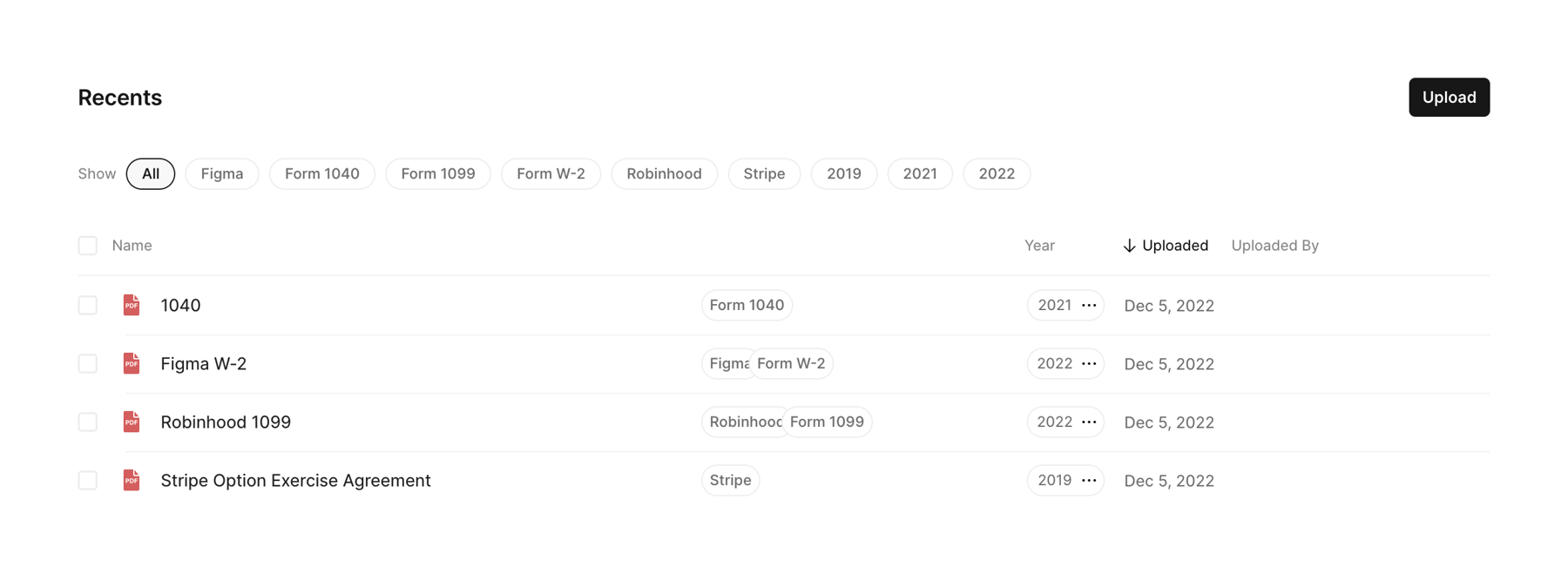 Compound Planning — Table component