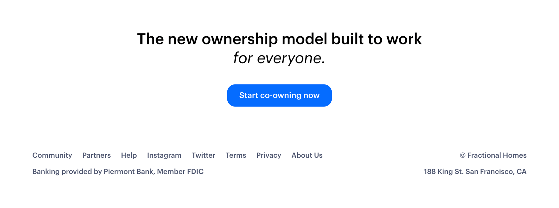 Fractional — Footer component